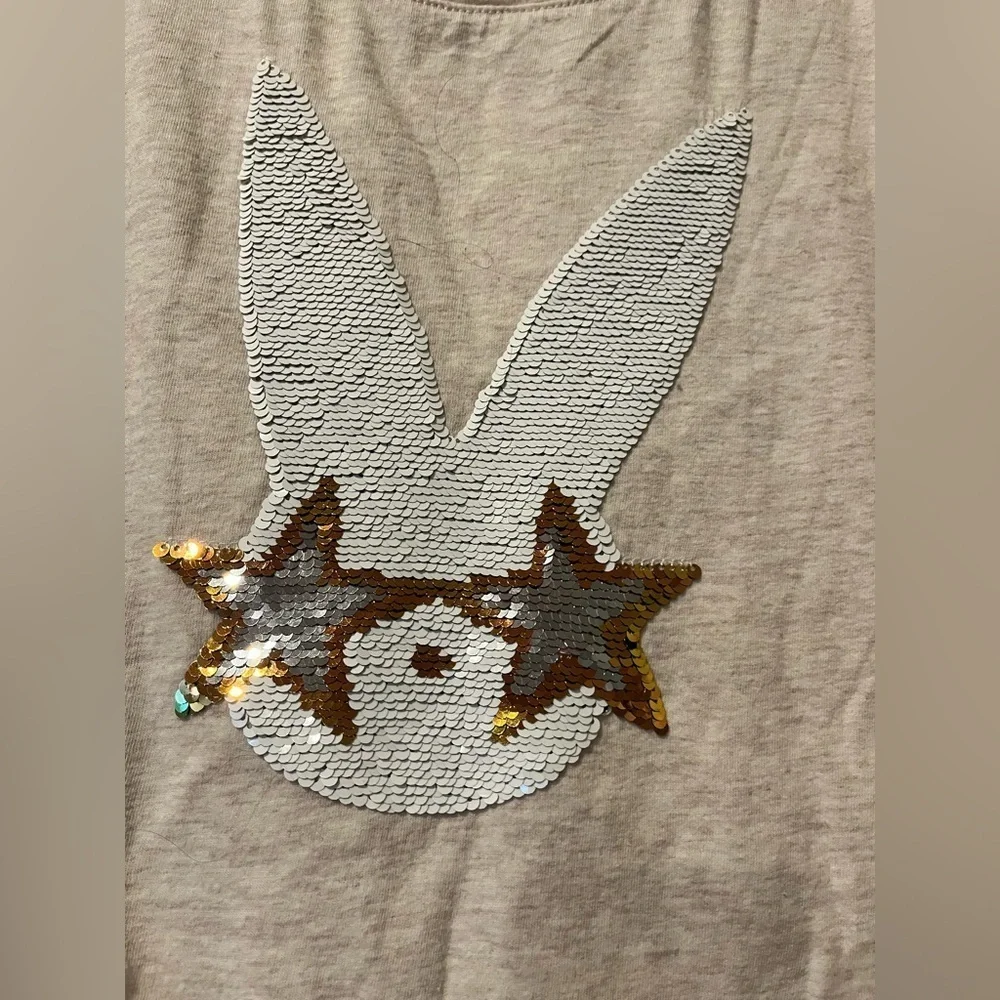 Gap girls size L bunny sequin flip t-shirt